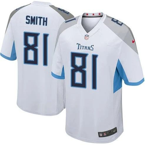Men Tennessee Titans #81 Jonnu Smith Nike White Game NFL Jersey->tennessee titans->NFL Jersey